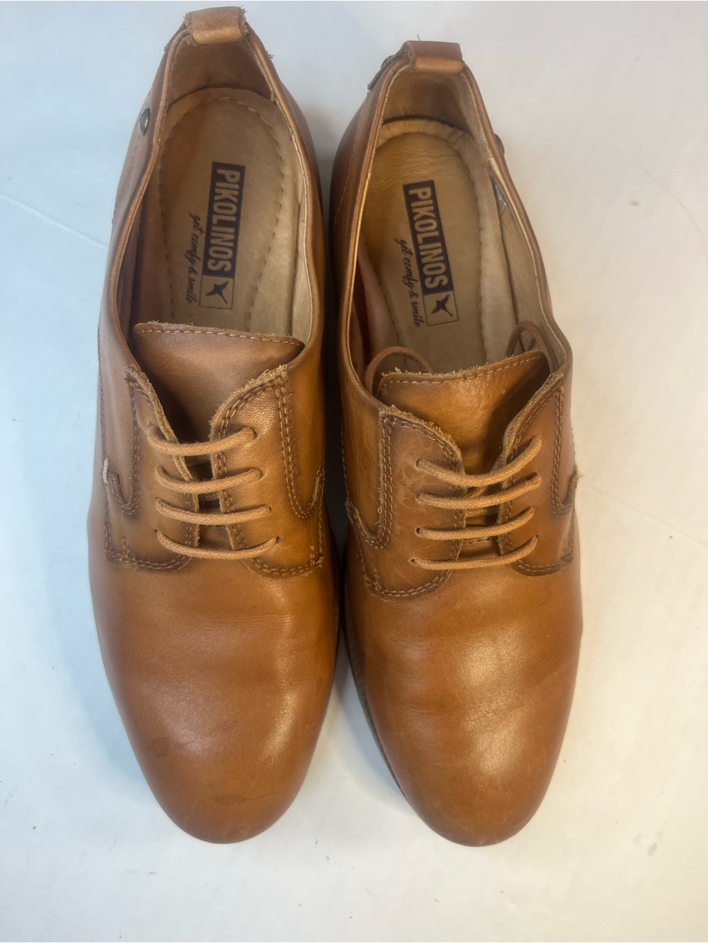 PIKOLINOS Tan Leather Lace-Up Loafers - Picture 3 of 15